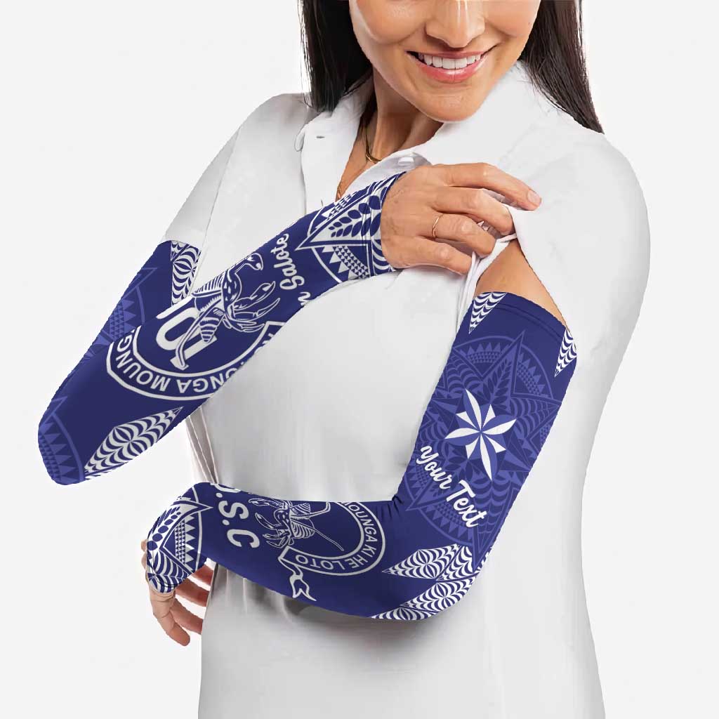 Personalised Queen Salote College Centenary Arm Sleeves Tongan Kupesi Pattern LT05 - Polynesian Pride