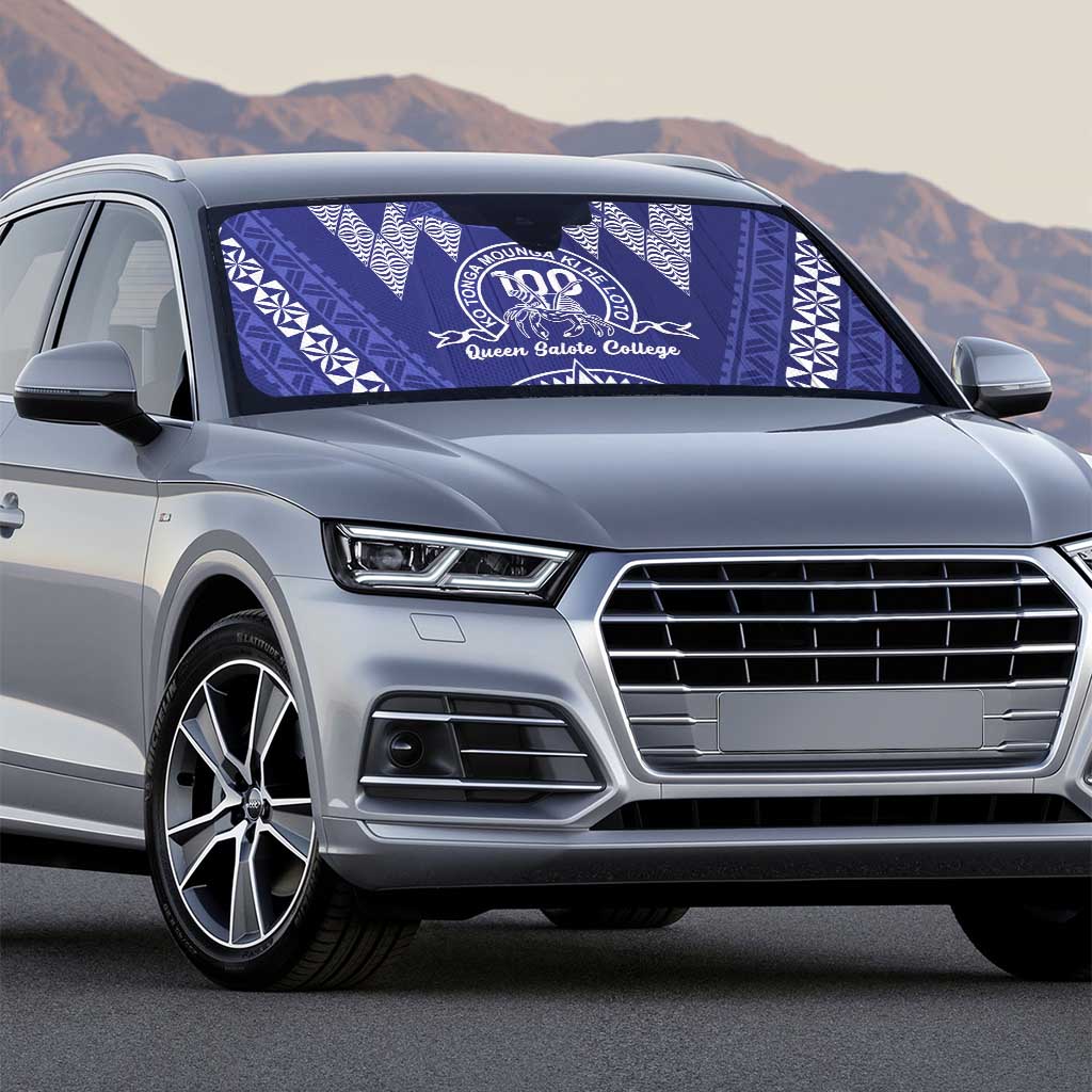 Queen Salote College Centenary Auto Sun Shade Tongan Kupesi Pattern - Polynesian Pride