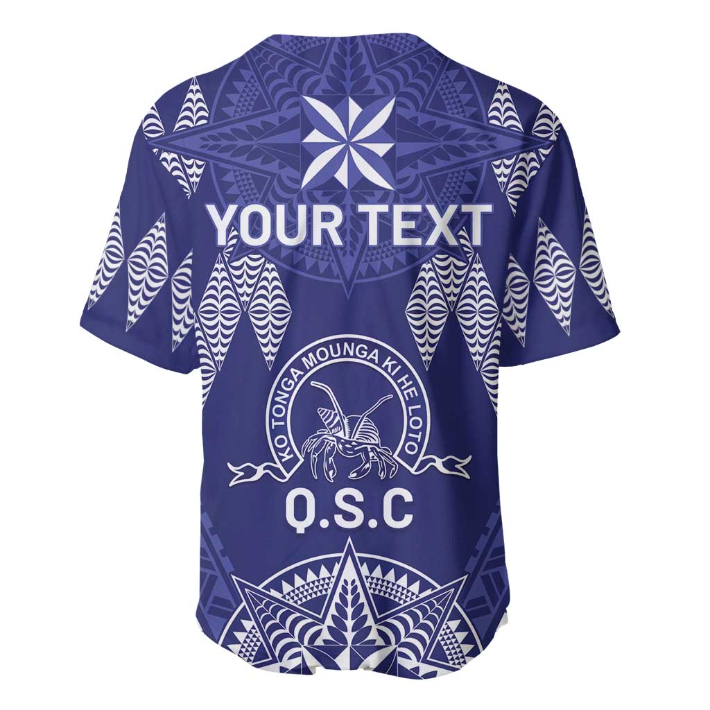 Personalised Queen Salote College Centenary Baseball Jersey Tongan Kupesi Pattern - Polynesian Pride