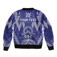Personalised Queen Salote College Centenary Bomber Jacket Tongan Kupesi Pattern LT05 - Polynesian Pride