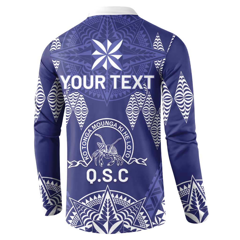 Personalised Queen Salote College Centenary Button Sweatshirt Tongan Kupesi Pattern LT05 - Polynesian Pride