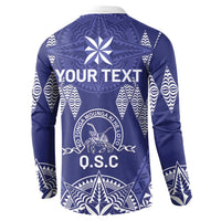 Personalised Queen Salote College Centenary Button Sweatshirt Tongan Kupesi Pattern LT05 - Polynesian Pride