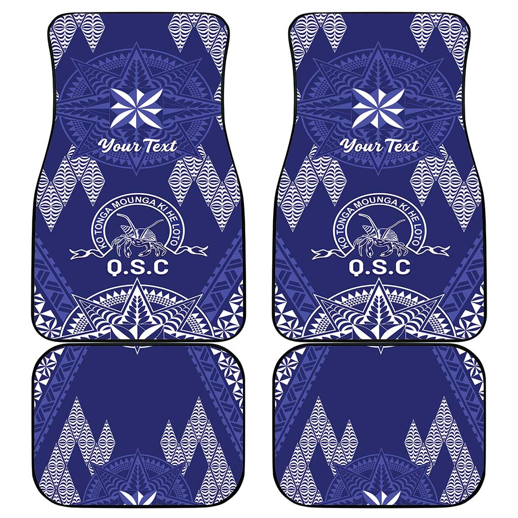 Personalised Queen Salote College Centenary Car Mats Tongan Kupesi Pattern LT05 - Polynesian Pride