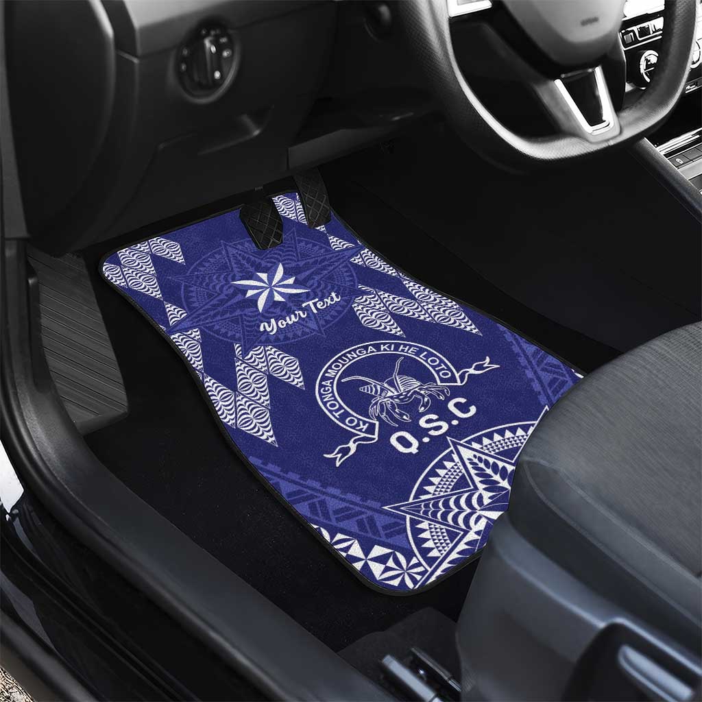 Personalised Queen Salote College Centenary Car Mats Tongan Kupesi Pattern LT05 - Polynesian Pride