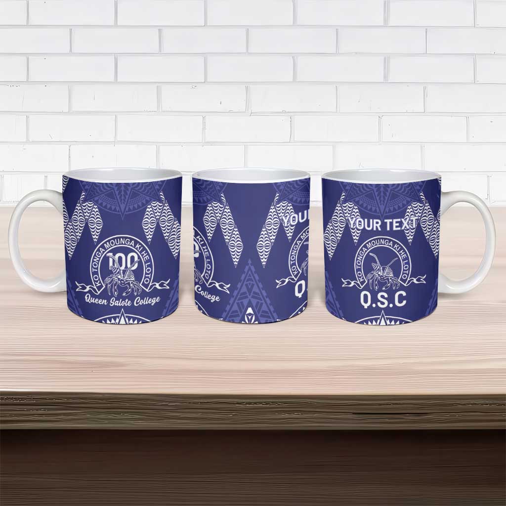 Personalised Queen Salote College Centenary Ceramic Mug Tongan Kupesi Pattern - Polynesian Pride