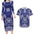 Personalised Queen Salote College Centenary Couples Matching Long Sleeve Bodycon Dress and Hawaiian Shirt Tongan Kupesi Pattern - Polynesian Pride