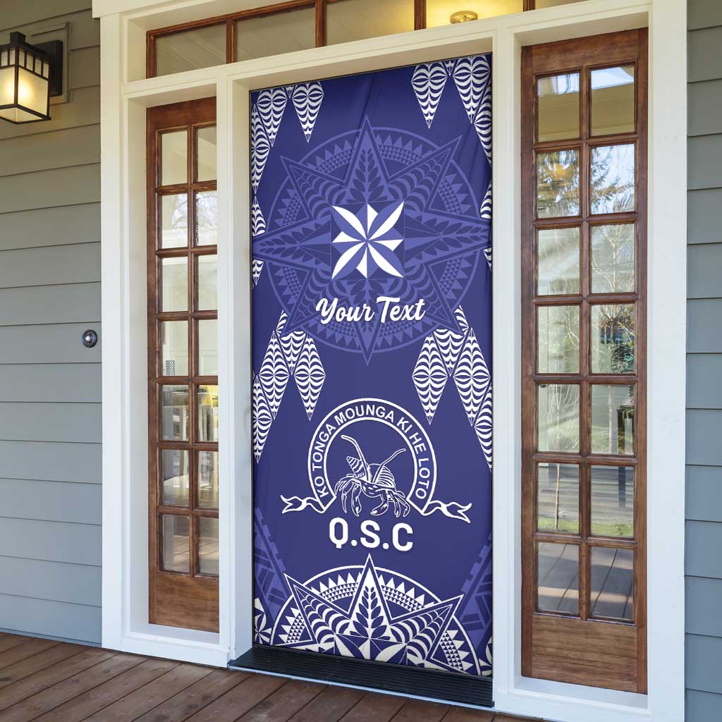Personalised Queen Salote College Centenary Door Cover Tongan Kupesi Pattern - Polynesian Pride