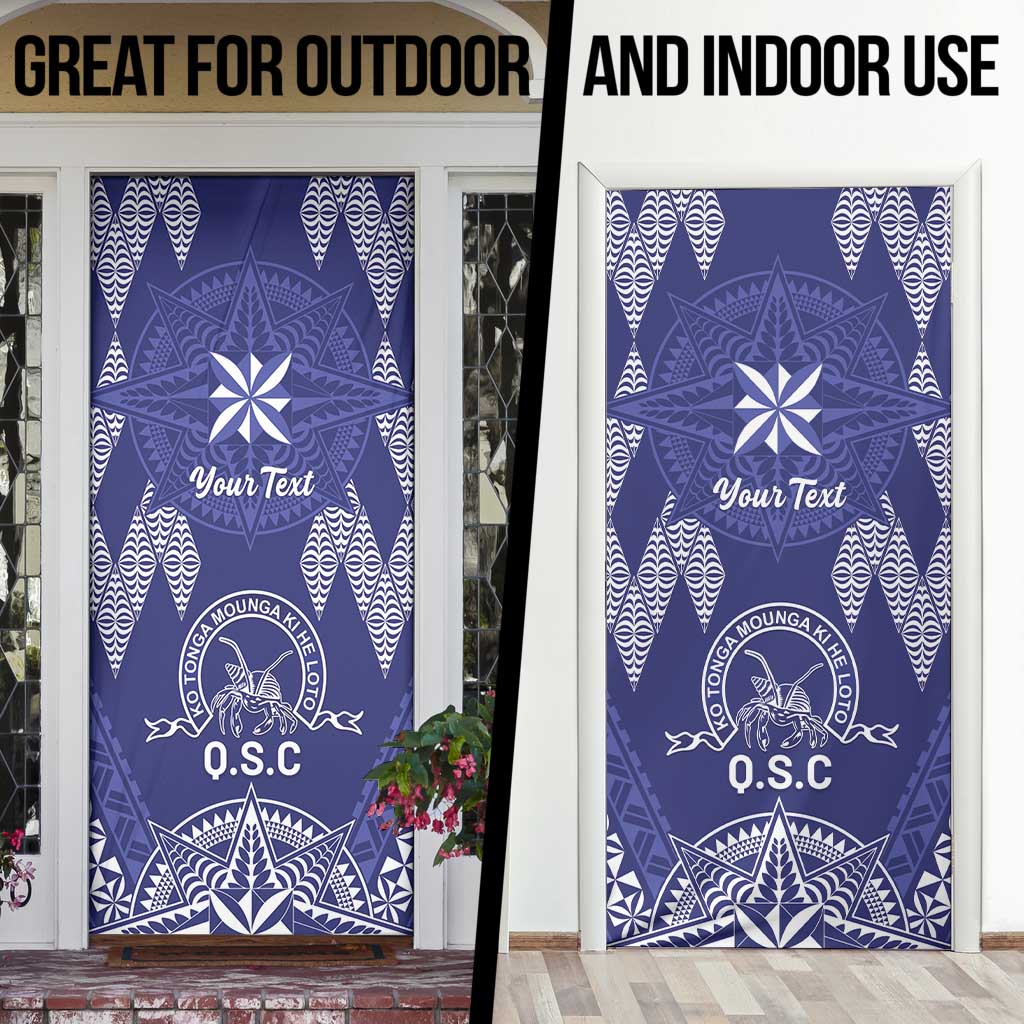 Personalised Queen Salote College Centenary Door Cover Tongan Kupesi Pattern - Polynesian Pride