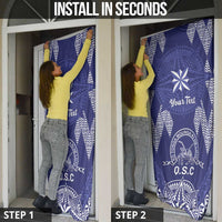 Personalised Queen Salote College Centenary Door Cover Tongan Kupesi Pattern - Polynesian Pride