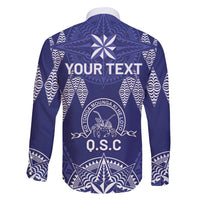 Personalised Queen Salote College Centenary Family Matching Off Shoulder Maxi Dress and Hawaiian Shirt Tongan Kupesi Pattern LT05 - Polynesian Pride