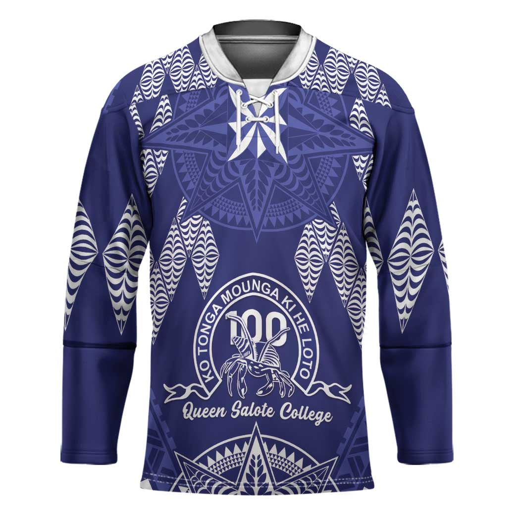 Personalised Queen Salote College Centenary Hockey Jersey Tongan Kupesi Pattern - Polynesian Pride