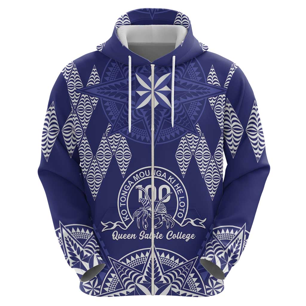 Personalised Queen Salote College Centenary Hoodie Tongan Kupesi Pattern - Polynesian Pride