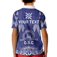 Personalised Queen Salote College Centenary Kid Polo Shirt Tongan Kupesi Pattern LT05 - Polynesian Pride