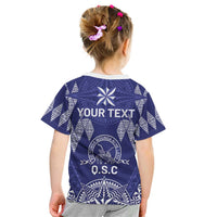 Personalised Queen Salote College Centenary Kid T Shirt Tongan Kupesi Pattern LT05 - Polynesian Pride