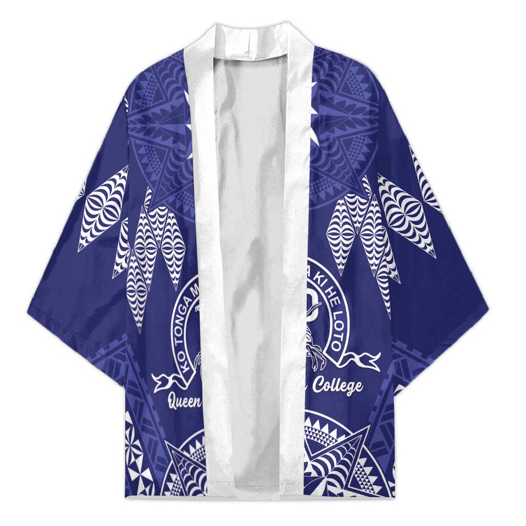 Personalised Queen Salote College Centenary Kimono Tongan Kupesi Pattern - Polynesian Pride