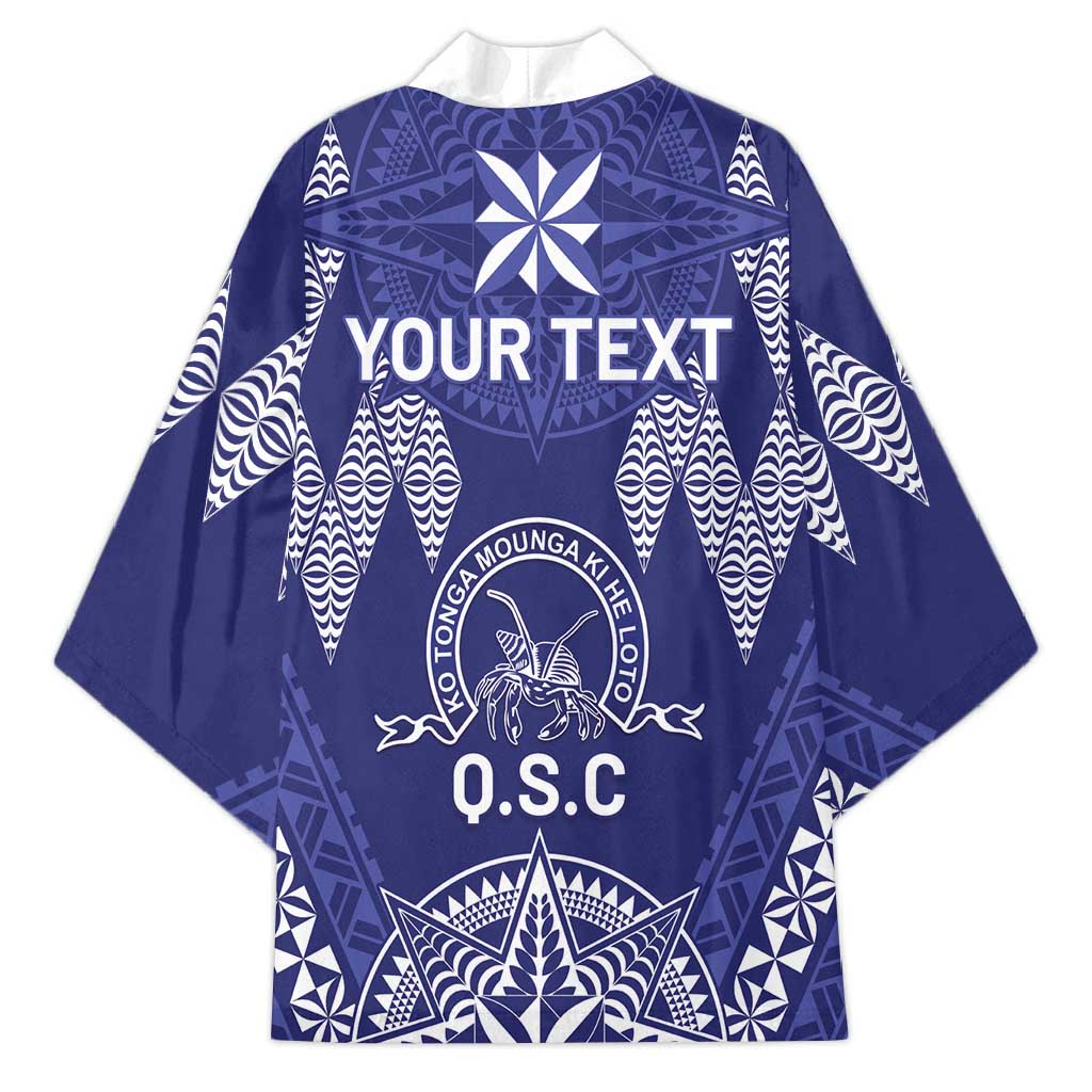 Personalised Queen Salote College Centenary Kimono Tongan Kupesi Pattern - Polynesian Pride