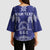 Personalised Queen Salote College Centenary Kimono Sleeve Blouse Tongan Kupesi Pattern - Polynesian Pride