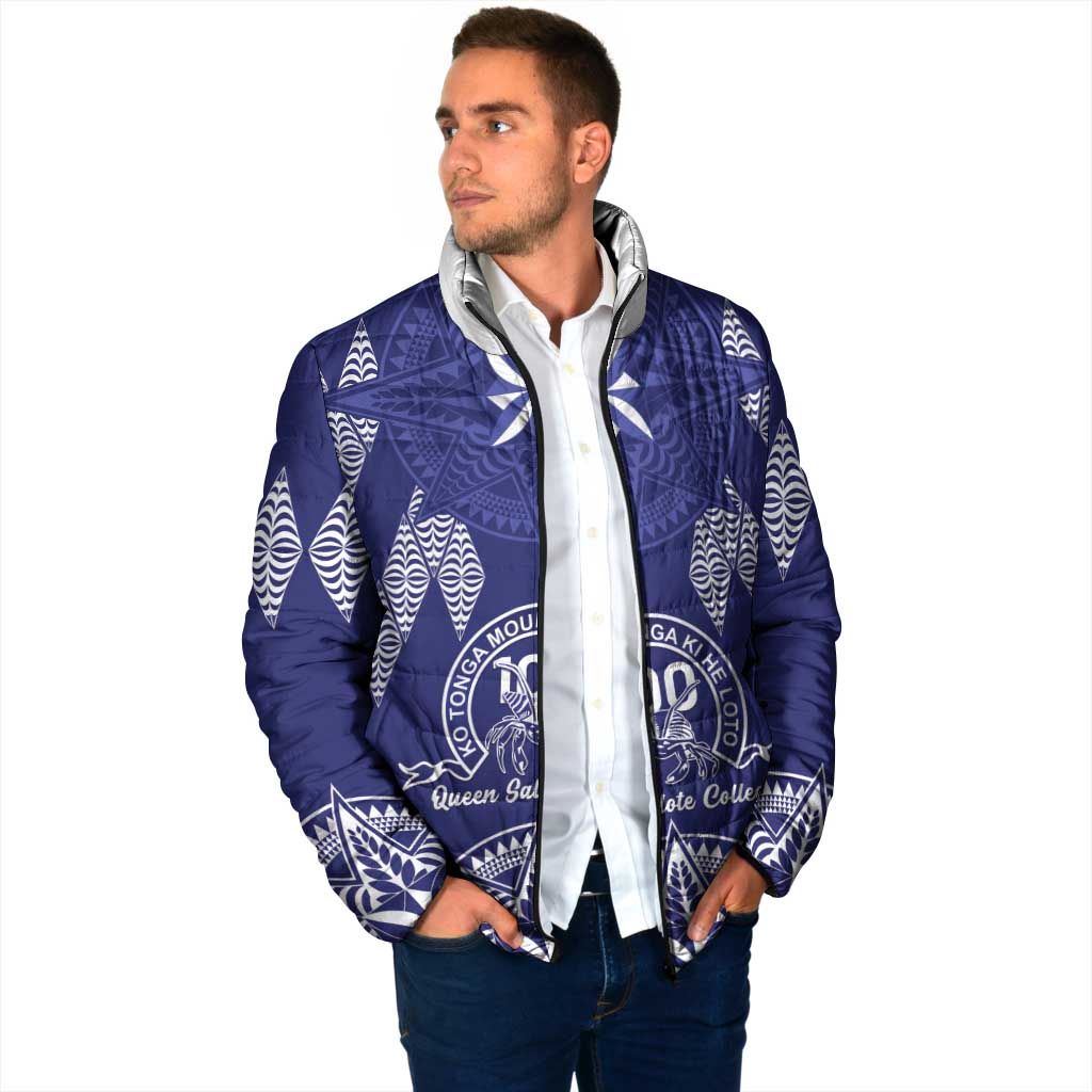 Personalised Queen Salote College Centenary Padded Jacket Tongan Kupesi Pattern LT05 - Polynesian Pride