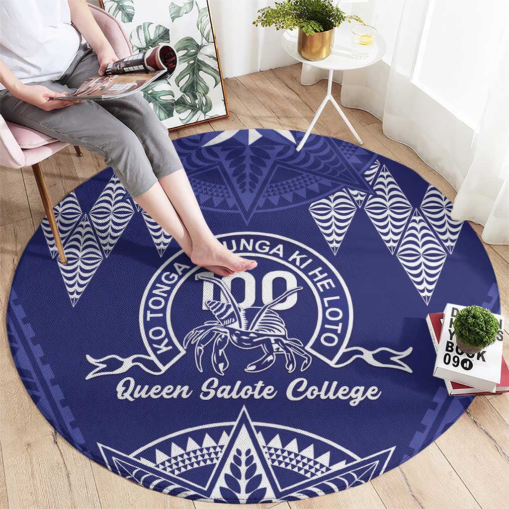 Queen Salote College Centenary Round Carpet Tongan Kupesi Pattern LT05 - Polynesian Pride