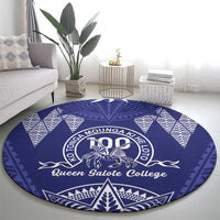 Queen Salote College Centenary Round Carpet Tongan Kupesi Pattern LT05 - Polynesian Pride