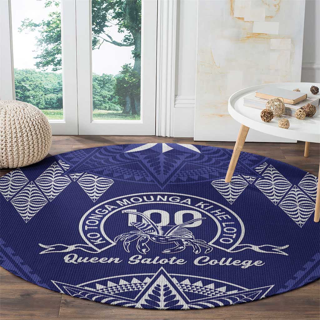 Queen Salote College Centenary Round Carpet Tongan Kupesi Pattern LT05 - Polynesian Pride