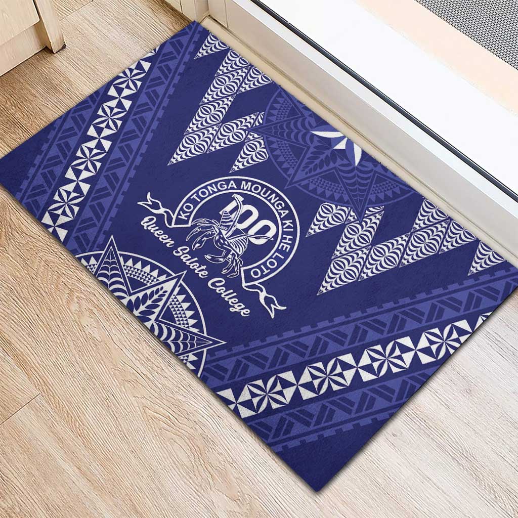 Queen Salote College Centenary Rubber Doormat Tongan Kupesi Pattern LT05 - Polynesian Pride