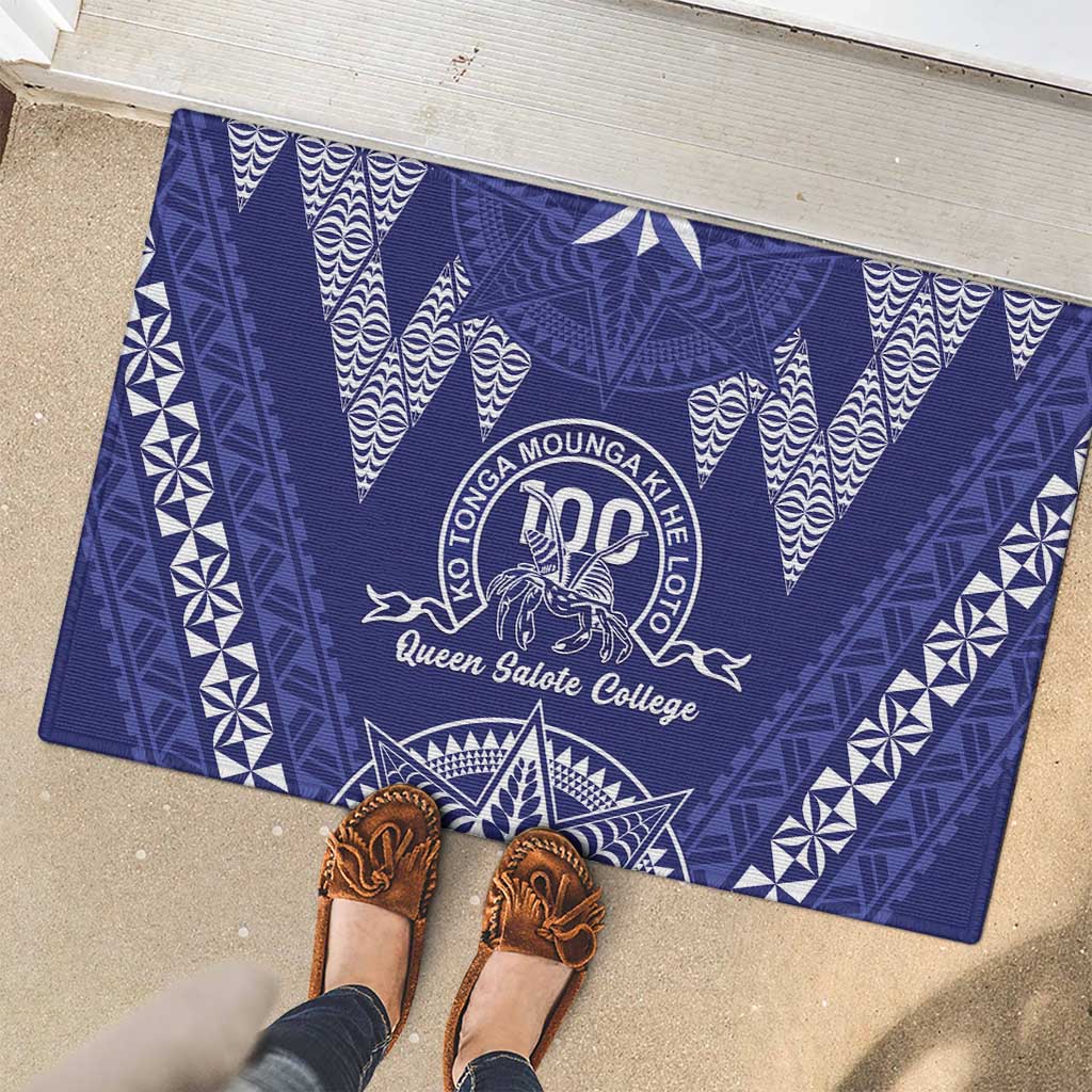 Queen Salote College Centenary Rubber Doormat Tongan Kupesi Pattern LT05 - Polynesian Pride