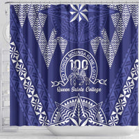 Queen Salote College Centenary Shower Curtain Tongan Kupesi Pattern LT05 - Polynesian Pride