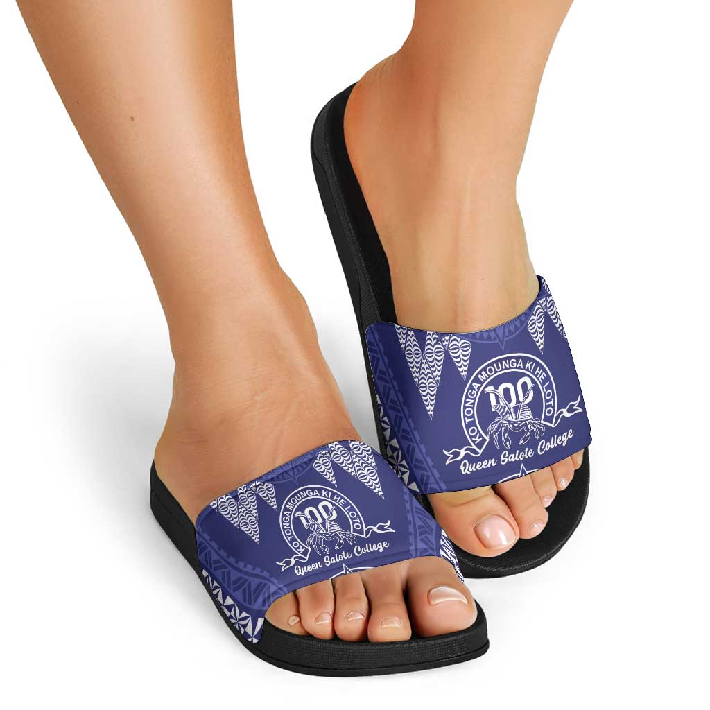 Queen Salote College Centenary Slide Sandals Tongan Kupesi Pattern LT05 - Polynesian Pride