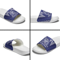 Queen Salote College Centenary Slide Sandals Tongan Kupesi Pattern LT05 - Polynesian Pride