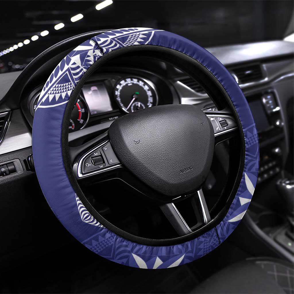 Queen Salote College Centenary Steering Wheel Cover Tongan Kupesi Pattern - Polynesian Pride