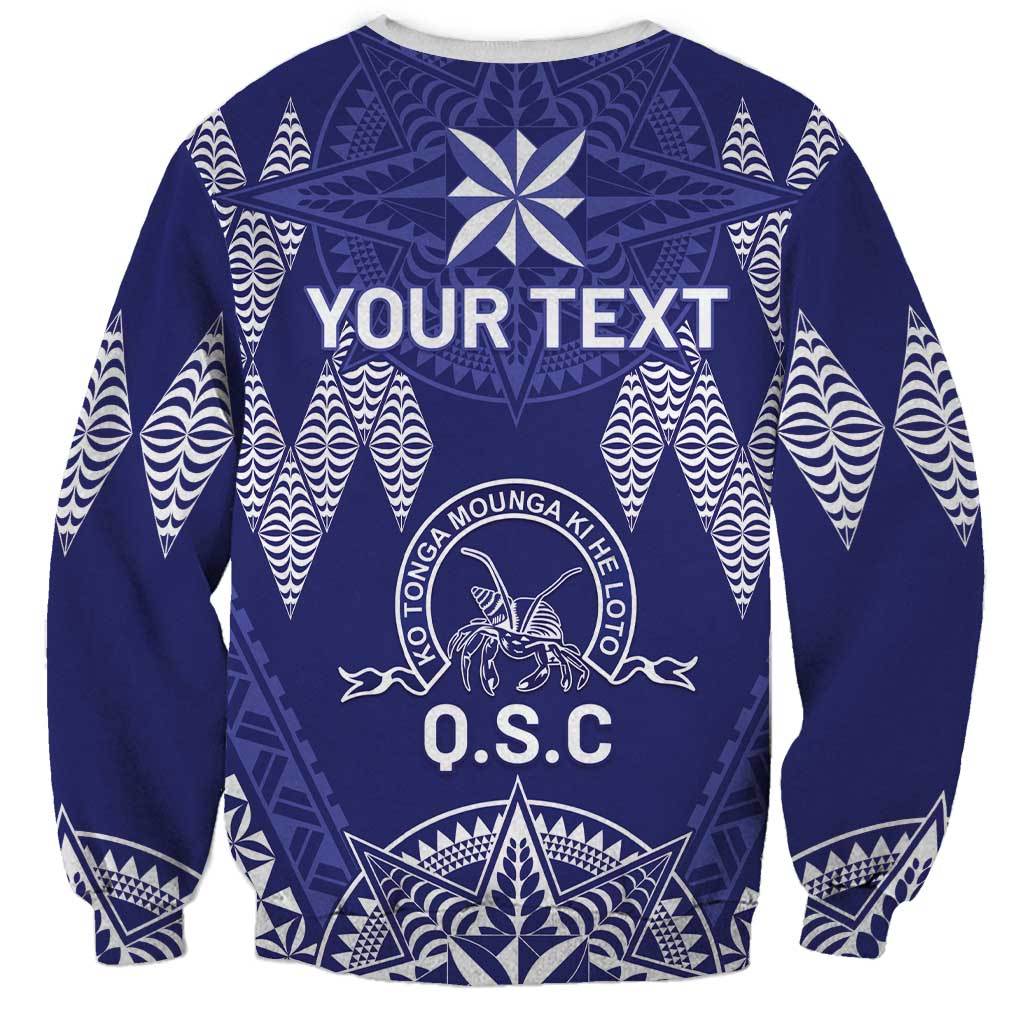 Personalised Queen Salote College Centenary Sweatshirt Tongan Kupesi Pattern LT05 - Polynesian Pride