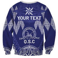 Personalised Queen Salote College Centenary Sweatshirt Tongan Kupesi Pattern LT05 - Polynesian Pride