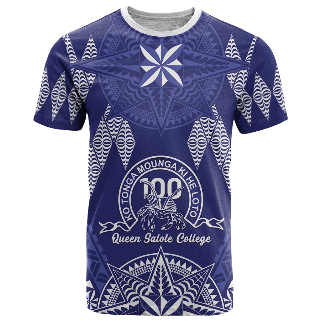 Personalised Queen Salote College Centenary T Shirt Tongan Kupesi Pattern - Polynesian Pride