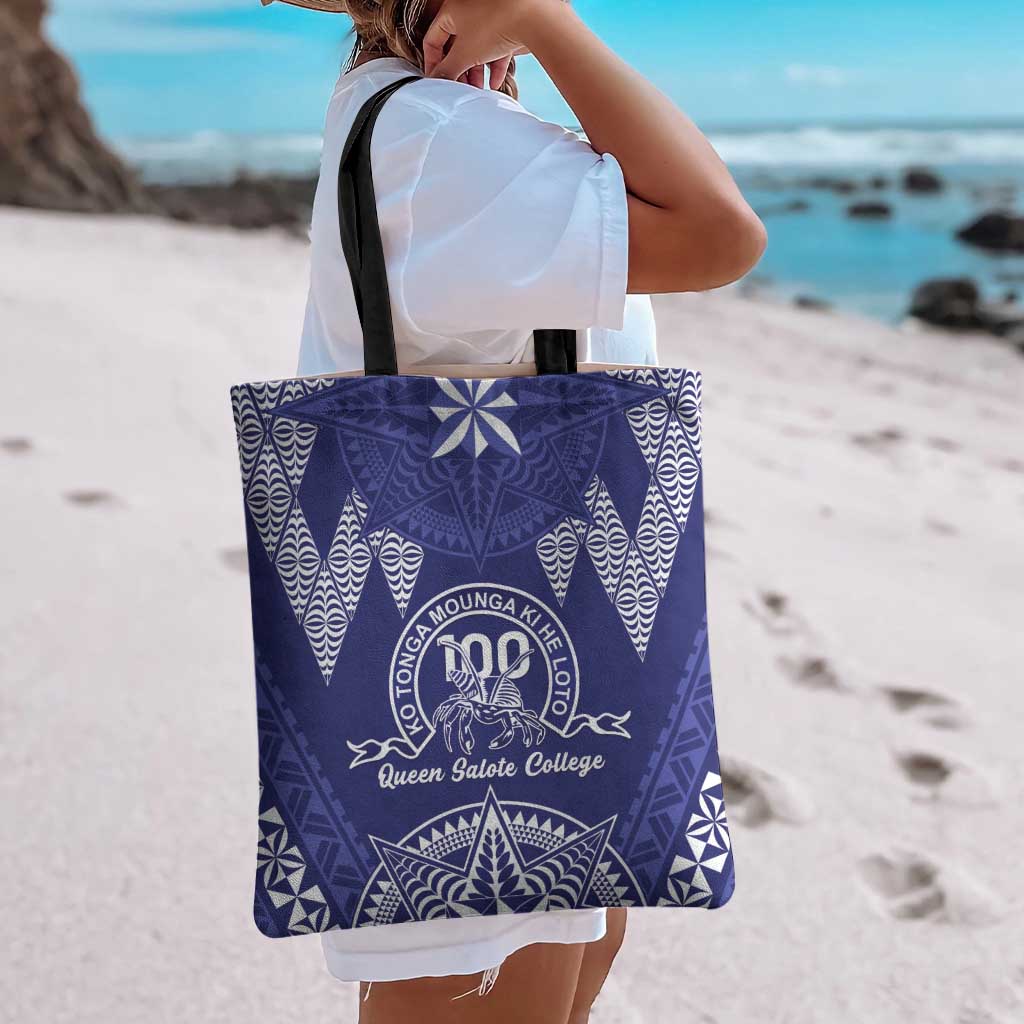Queen Salote College Centenary Tote Bag Tongan Kupesi Pattern - Polynesian Pride