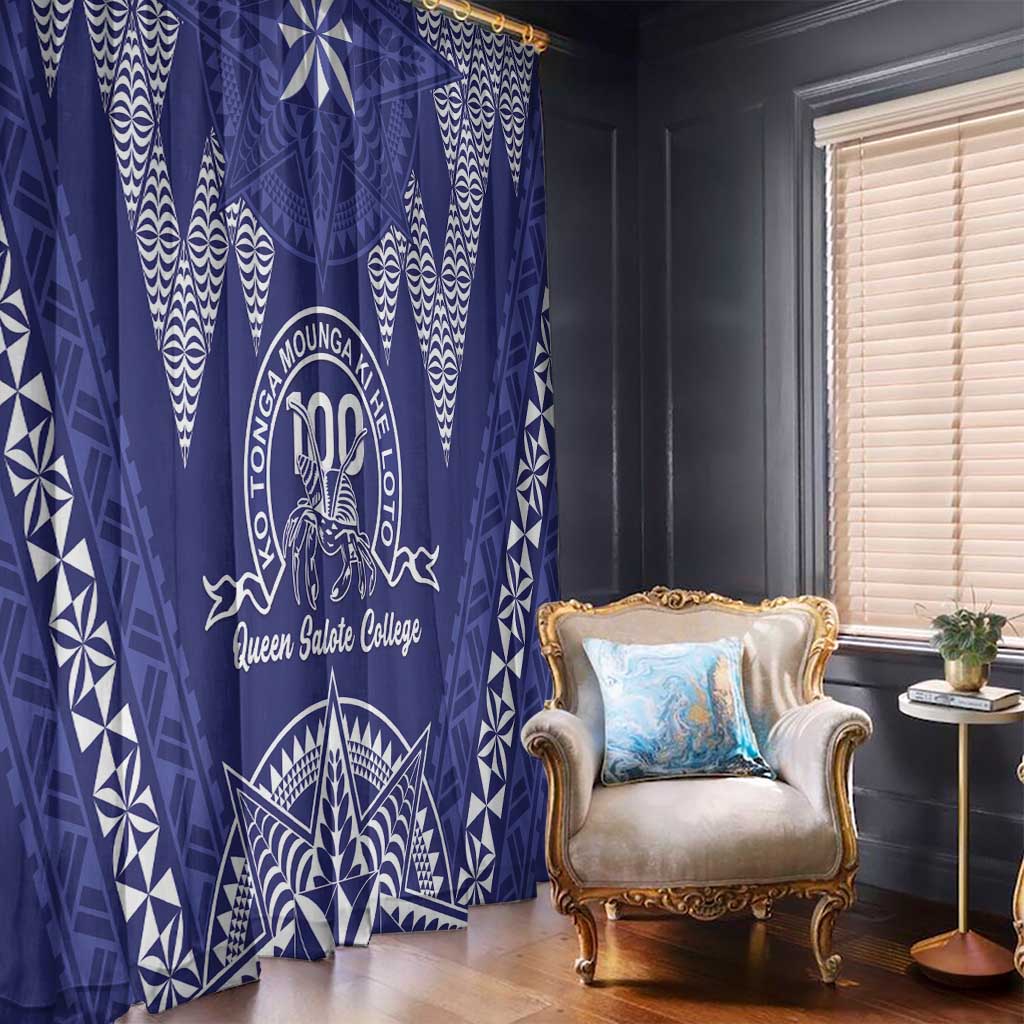 Queen Salote College Centenary Window Curtain Tongan Kupesi Pattern LT05 - Polynesian Pride