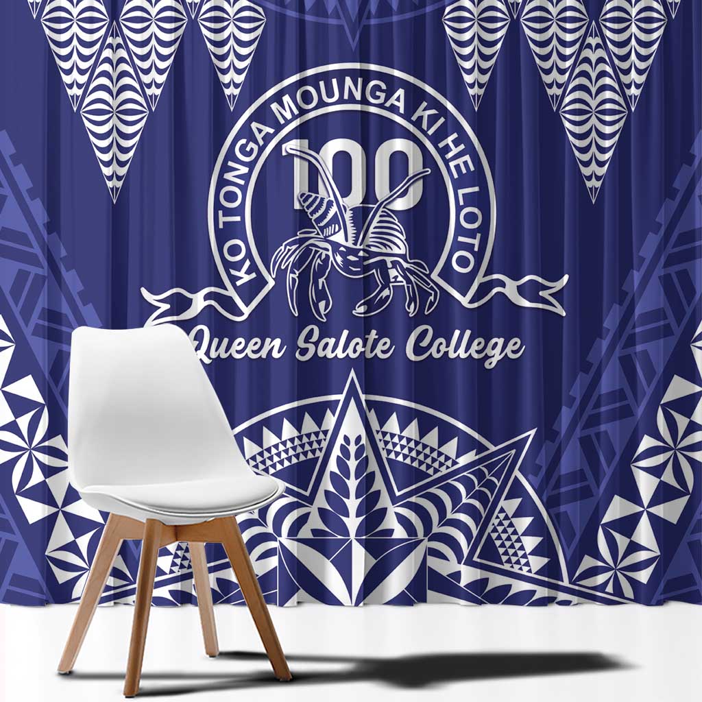 Queen Salote College Centenary Window Curtain Tongan Kupesi Pattern LT05 - Polynesian Pride