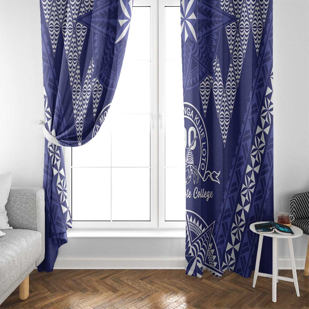 Queen Salote College Centenary Window Curtain Tongan Kupesi Pattern LT05 - Polynesian Pride
