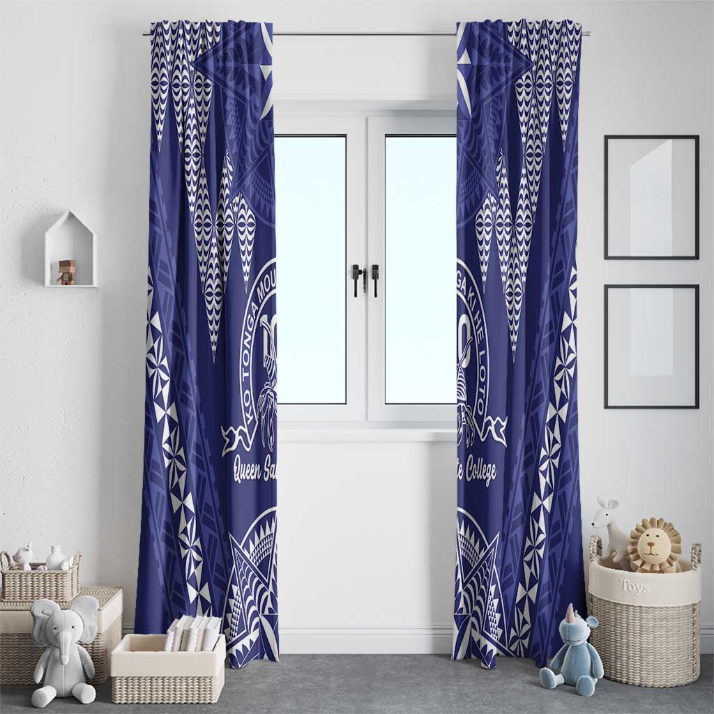 Queen Salote College Centenary Window Curtain Tongan Kupesi Pattern LT05 - Polynesian Pride