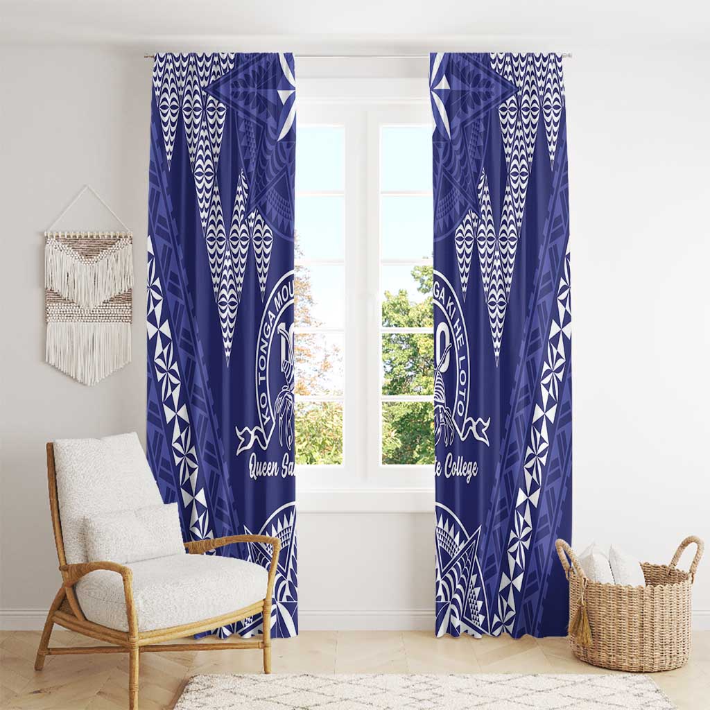 Queen Salote College Centenary Window Curtain Tongan Kupesi Pattern LT05 - Polynesian Pride