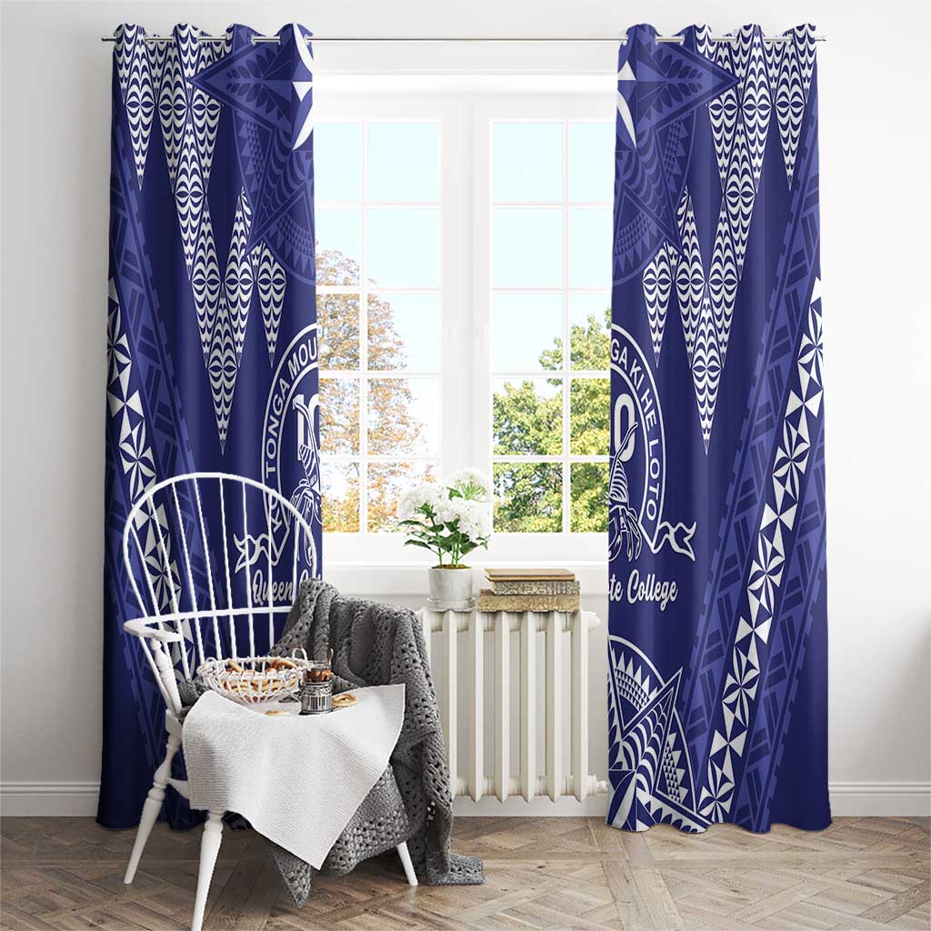 Queen Salote College Centenary Window Curtain Tongan Kupesi Pattern LT05 - Polynesian Pride
