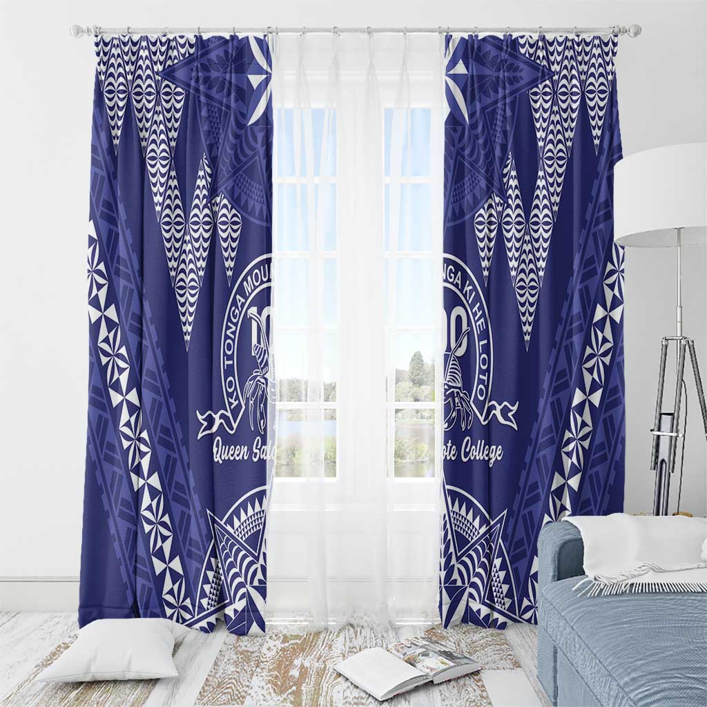 Queen Salote College Centenary Window Curtain Tongan Kupesi Pattern LT05 - Polynesian Pride