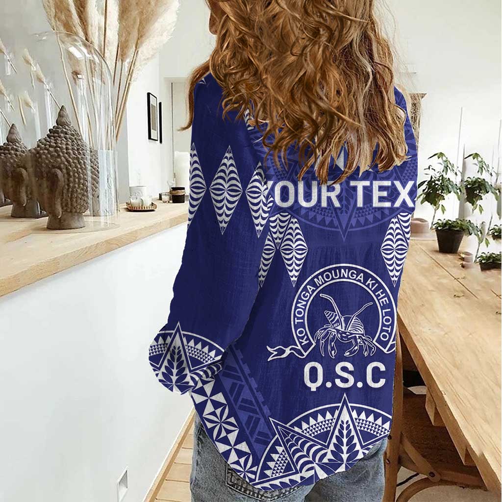 Personalised Queen Salote College Centenary Women Casual Shirt Tongan Kupesi Pattern LT05 - Polynesian Pride