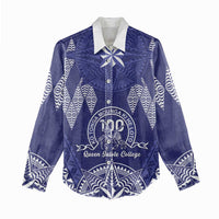 Personalised Queen Salote College Centenary Women Casual Shirt Tongan Kupesi Pattern LT05 - Polynesian Pride