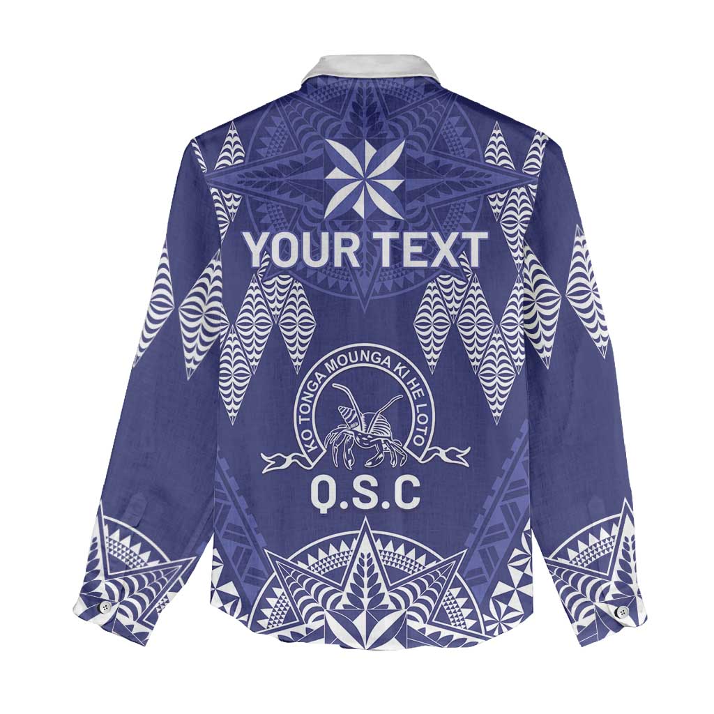 Personalised Queen Salote College Centenary Women Casual Shirt Tongan Kupesi Pattern LT05 - Polynesian Pride