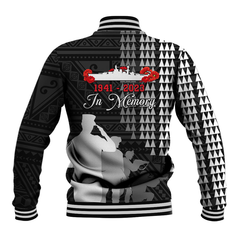 Pearl Harbor Remembrance Day Baseball Jacket USS Arizona In Memory With Polynesian Pattern LT05 - Polynesian Pride