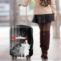 Pearl Harbor Remembrance Day Luggage Cover USS Arizona In Memory With Polynesian Pattern LT05 - Polynesian Pride