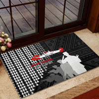 Pearl Harbor Remembrance Day Rubber Doormat USS Arizona In Memory With Polynesian Pattern LT05 - Polynesian Pride