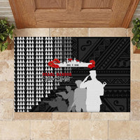 Pearl Harbor Remembrance Day Rubber Doormat USS Arizona In Memory With Polynesian Pattern LT05 - Polynesian Pride