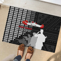 Pearl Harbor Remembrance Day Rubber Doormat USS Arizona In Memory With Polynesian Pattern LT05 - Polynesian Pride